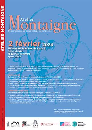 Affiche de l'atelier Montaigne - 2 février 2024