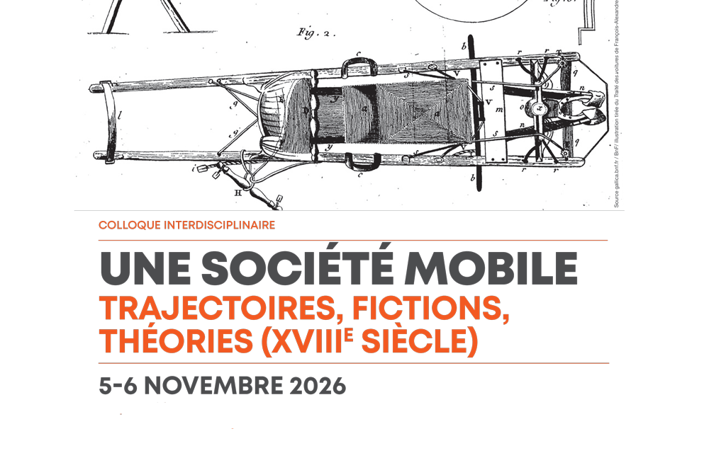 Une société mobile : trajectoires, fictions, théories (XVIIIe siècle) - 5-6 novembre 2026