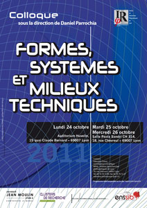 Formes, systèmes et milieux techniques